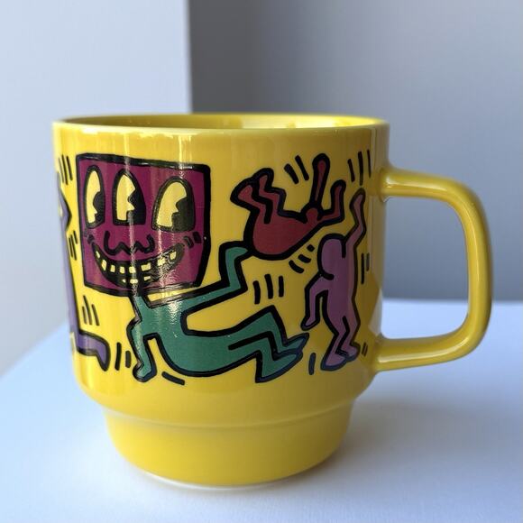 Keith Haring Luna Luna Yellow Graphic Coffee Mug Cup by Artestar - Porcelain - Picture 6 of 7